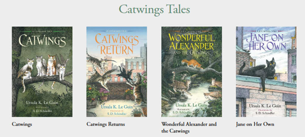 Covers of 4 catwings books